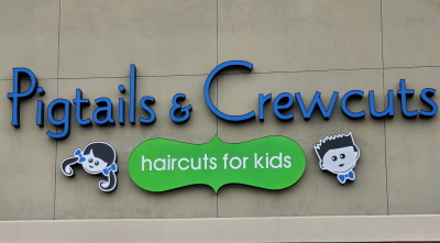 Pigtails & Crewcuts Sign
